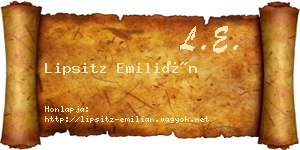Lipsitz Emilián névjegykártya
